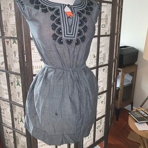 Tea Collection Tunic with belt & neck embroidery